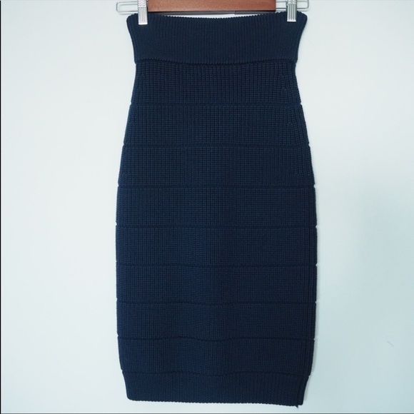 Marc Jacobs Blue Ribbed Sweater Pencil Skirt NEW M - Picture 10 of 11